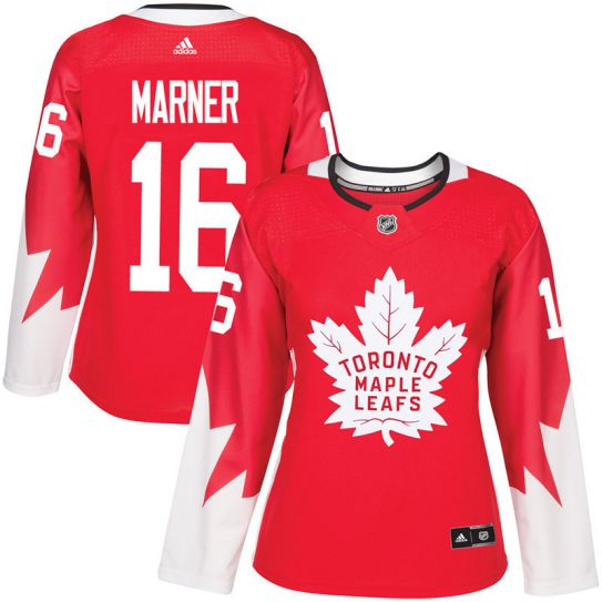 2017 NHL Toronto Maple Leafs women #16 Mitch Marner red jersey->->Women Jersey